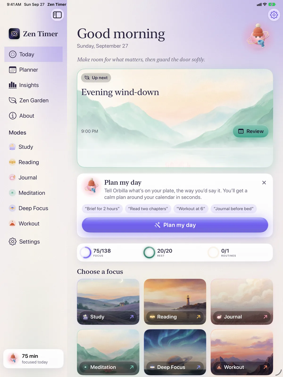 Zen Timer on iPad